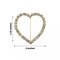 2" Gold Heart Metal Rhinestones Chair Sash Buckle Pin Party Events Decorations